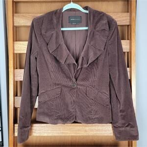 BCBGMaxAzria Chocolate Flocked Jacket, Sz M